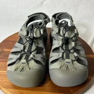 KEEN M 9.5 Newport H2 Closed-Toe Sport Sandals Gray/Army Green  Water Hiking Sho KEEN M 9.5 Newport H2 Closed-Toe Sport Sandals Gray / Army  main image 2